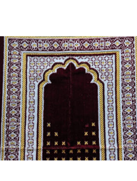 Red Islamic Prayer Mat – Soft, Durable & Portable Muslim Prayer Rug