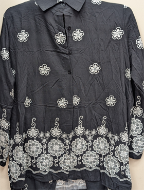 Black Chikankari Embroidered Kurti