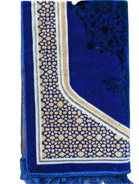 Blue Islamic Prayer Mat – Soft, Durable & Portable Muslim Prayer Rug